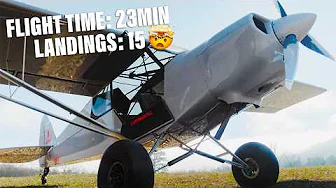 Instructor Chasing me in Another Airplane - Military style STOL training!