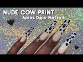 Nude Cow Print Nails | AliExpress Full Cover Nails | How To Do Apres Dupe Method