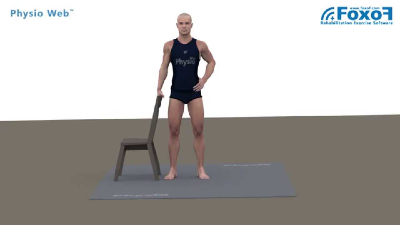 la voz EX104 - Exercice : Position de squat semi stabilisé avec chaise