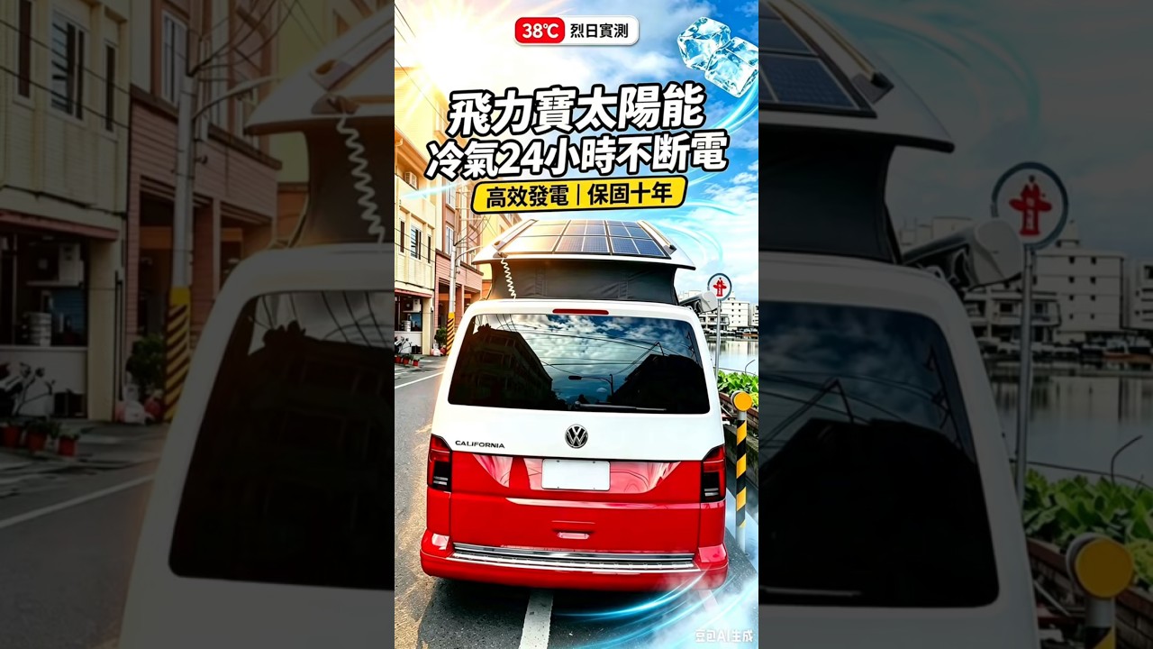 客戶真實實測|飛力寶太陽能,烈日下全天穩供車載冷氣 #露營車改裝 #电力 #車泊 縮圖