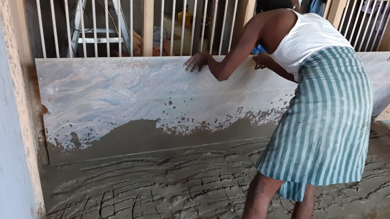 How to installation granite floor rendering sand and cement ...