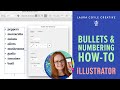 Bullets and Numbering Explained in Adobe Illustrator 2023