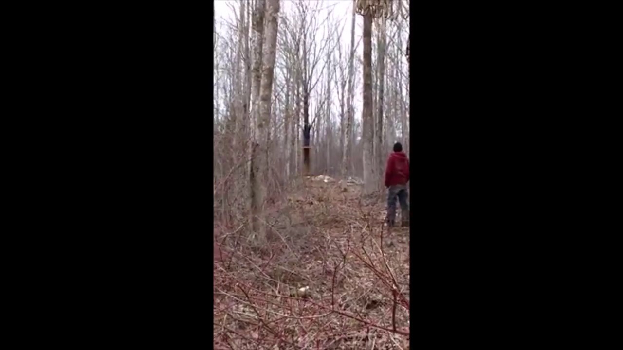 Old woman zipline fail