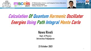MSCEIS 2021: Calculation Of Quantum Harmonic Oscillator Energies Using Path Integral Monte Carlo
