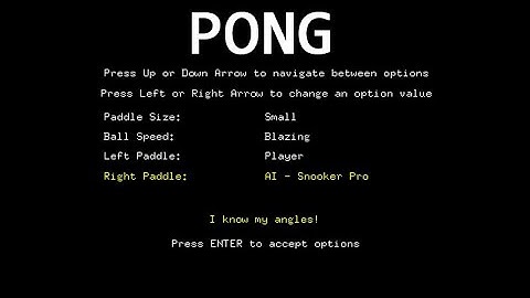 Game Dev Series - Pong Part 3 - Game Options and AI