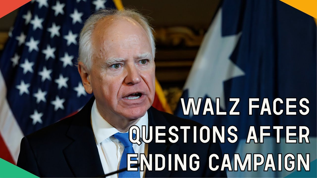 Gov. Tim Walz faces questions after announcing end of campaign