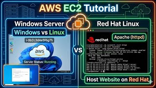 AWS EC2 Full Tutorial 🚀 | Windows vs Linux Server | Red Hat Web Server Hosting (Step by Step)