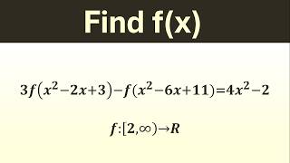 Can You Solve This Functional Equation | Find f(x)=