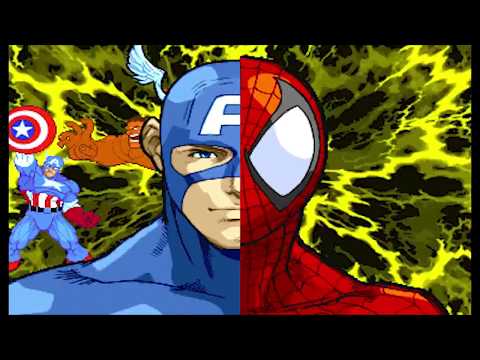 Marvel vs Capcom 1 ( Arcade ) - Spider-man / Captain America Playthrough ( Mar 8, 2018 )