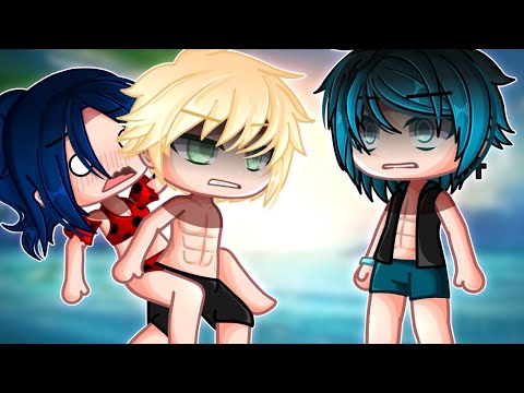 Beach Day 💚💙 | Miraculous Ladybug「 Gacha Club 」