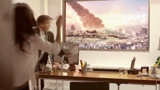 LG Prank Job Interview End of the World Meteor Strike LG Ultra HD TV Interview Scare