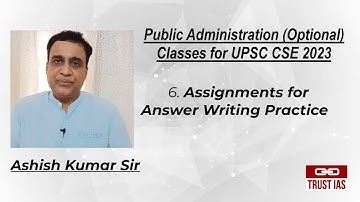 Online Public Administration optional Coaching I CSE UPSC 2023 I Ashish Kumar Sir I Trust IAS I