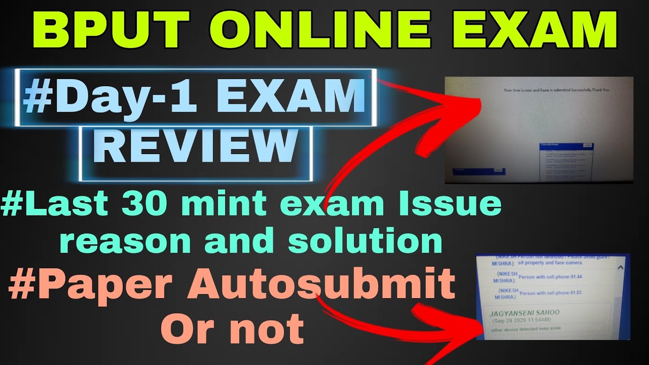 Bput Day-1 Online Exam Review||Paper submission issue solved||Why AI gives warning and its solution