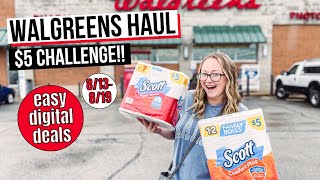 Walgreens Coupon Haul + $5 Challenge!! 🤑 easy, all digital deals!