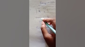 find the rank of 2x2 matrix explanation in hindi