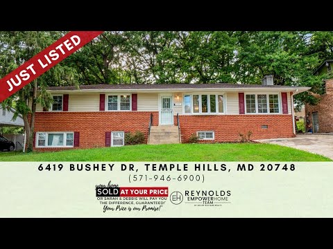 6419 Bushey Drive, Temple Hills, MD home video tour