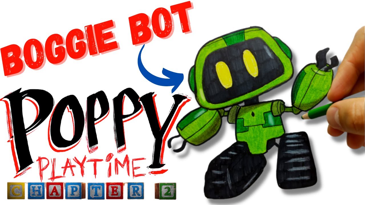 Como DESENHAR o BOOGIE BOT do Poppy Playtime - Como DIBUJAR a BOOGIE BOT de Poppy  Playtime 