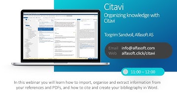 Citavi – Organising knowledge with Citavi (Alfasoft Online Demo Days 2025)