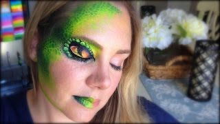 Snake Eye Face Painting and Makeup