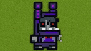 Withered Bonnie Pixel Art in Minecraft