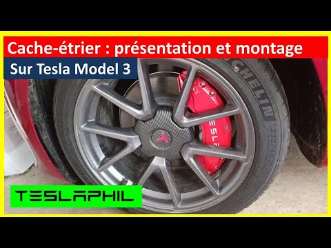 Cache-Étriers Tesla Model 3 Alliage Aluminium Jaune - Lot De 4 Roues 18/19 Pouces