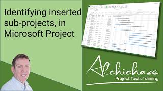How to indentify inserted sub-projects in Microsoft Project.