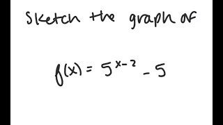 Exponential Functions: Graph f(x) = 5^{x-2} - 5