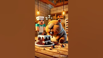 Capy Ú ngủ quên trên bánh kem và cái kết không thể tin nổi!  #capybara