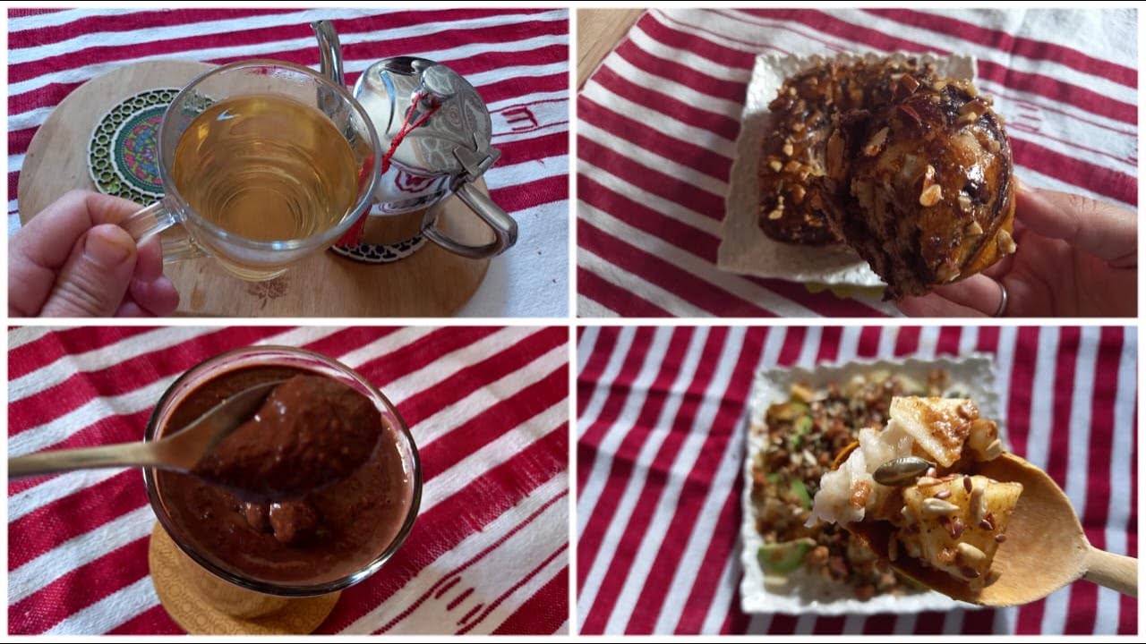 بلا حرمان أكل صحي و طاقة إيجابية | سلطة صحية | بريوش معمر بالصلصة | شاي أعشاب