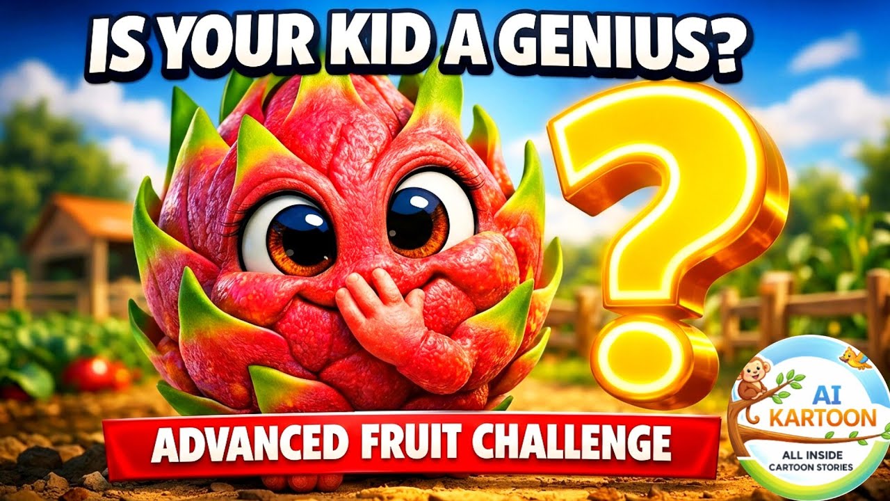 Can your kids recognize these fruits? 🍎 (Interactive Fruit Name Quiz)| AI KARTOON