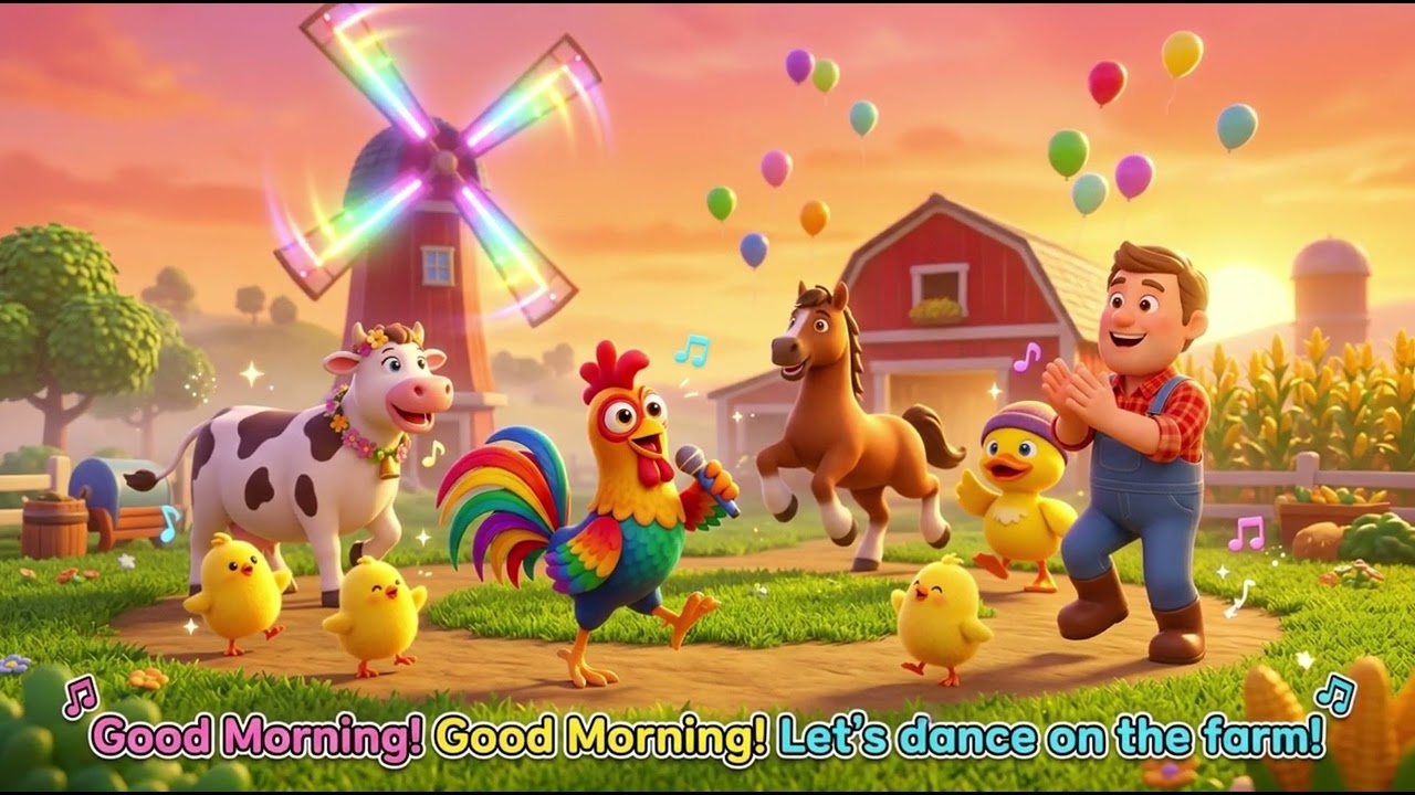 Good Morning Mr Rooster 🐓 Fun Nursery Rhymes & Kids Songs - YouTube