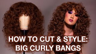 How To: Big Curly Shaggy Bangs: Wig Styling Tutorial!