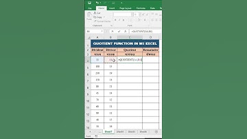 MOD and Quotient function in Excel #excel #excelcourse #mexcel