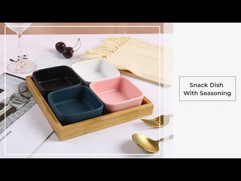 Wooden Tray Ceramic Snack Plate #dinnerplatehibiscusplants