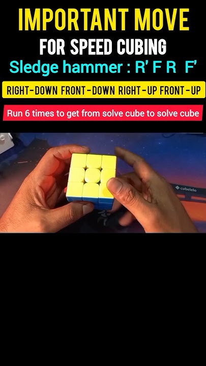 Speed cubing move || Sledge hammer #shorts #cubingtutorial # ...