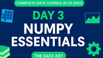 NumPy for Data Science | Day 3 | Data Science Full Course | Data Science in 30 Days | The Data Key |