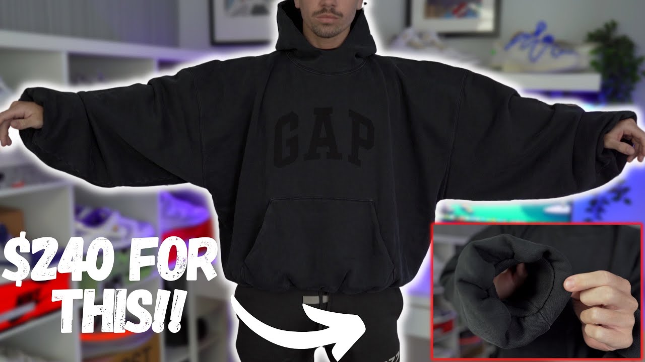 yeezy gap balenciaga logo hoodie