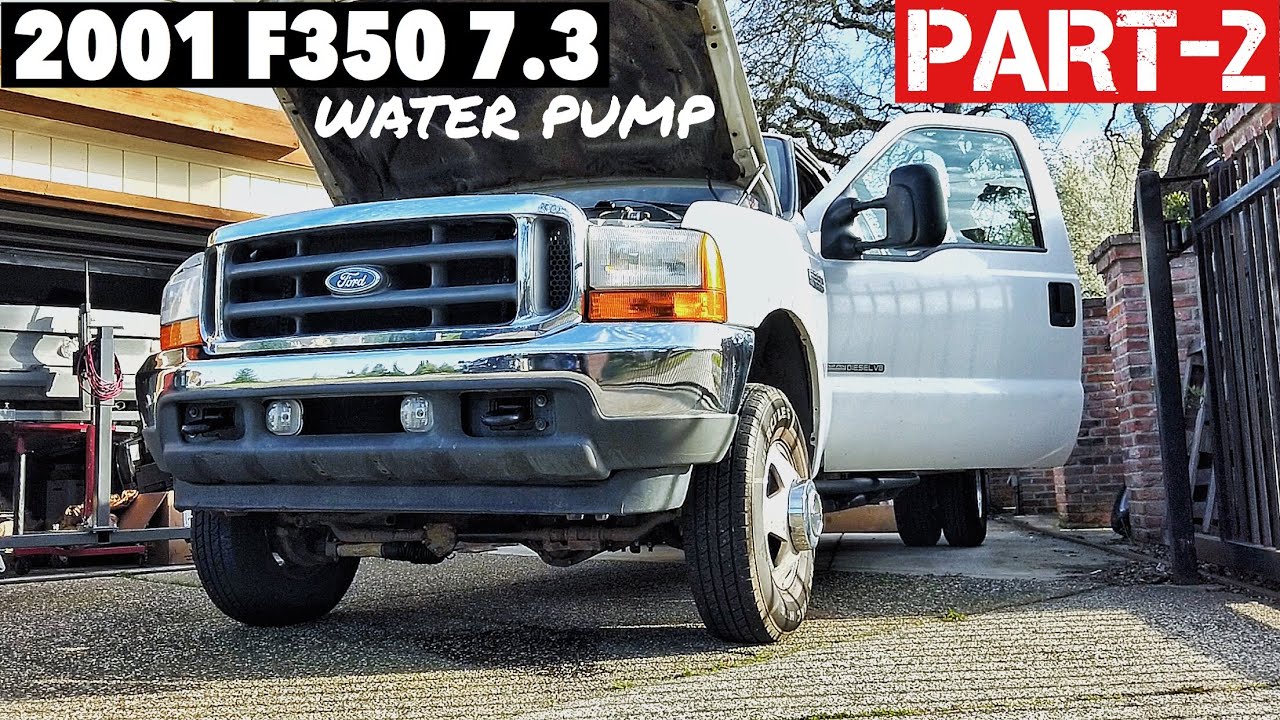 Part2 2001 F350 7.3 Water Pump Replacement Removing Water Pump