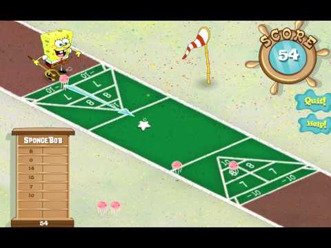 Polka dot thought: diy shuffleboard table Sponge Bob Square Pants Jellyfish Shuffleboard - YouTube