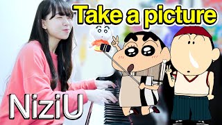 【NiziU】クレヨンしんちゃんが『Take a picture/niziu』弾き語りするゾ！【まなまる】