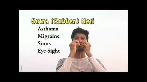 #pandhurna #sutra neti Advance Rubber Neti (Sutra Neti ) Clean Back Side of the nose  by Vivek Bhise
