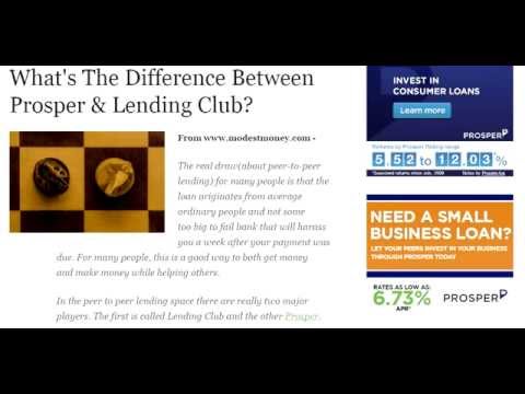 What's The Difference Between Prosper and Lending Club? - Peer to Peer Loans