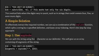 Extracting Numbers After - in PHP