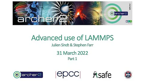 Advanced use of LAMMPS, Part 1