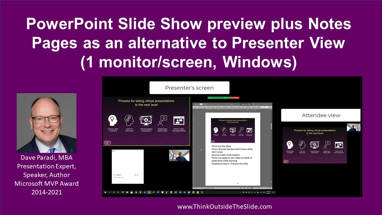 powerpoint presentation one screen only