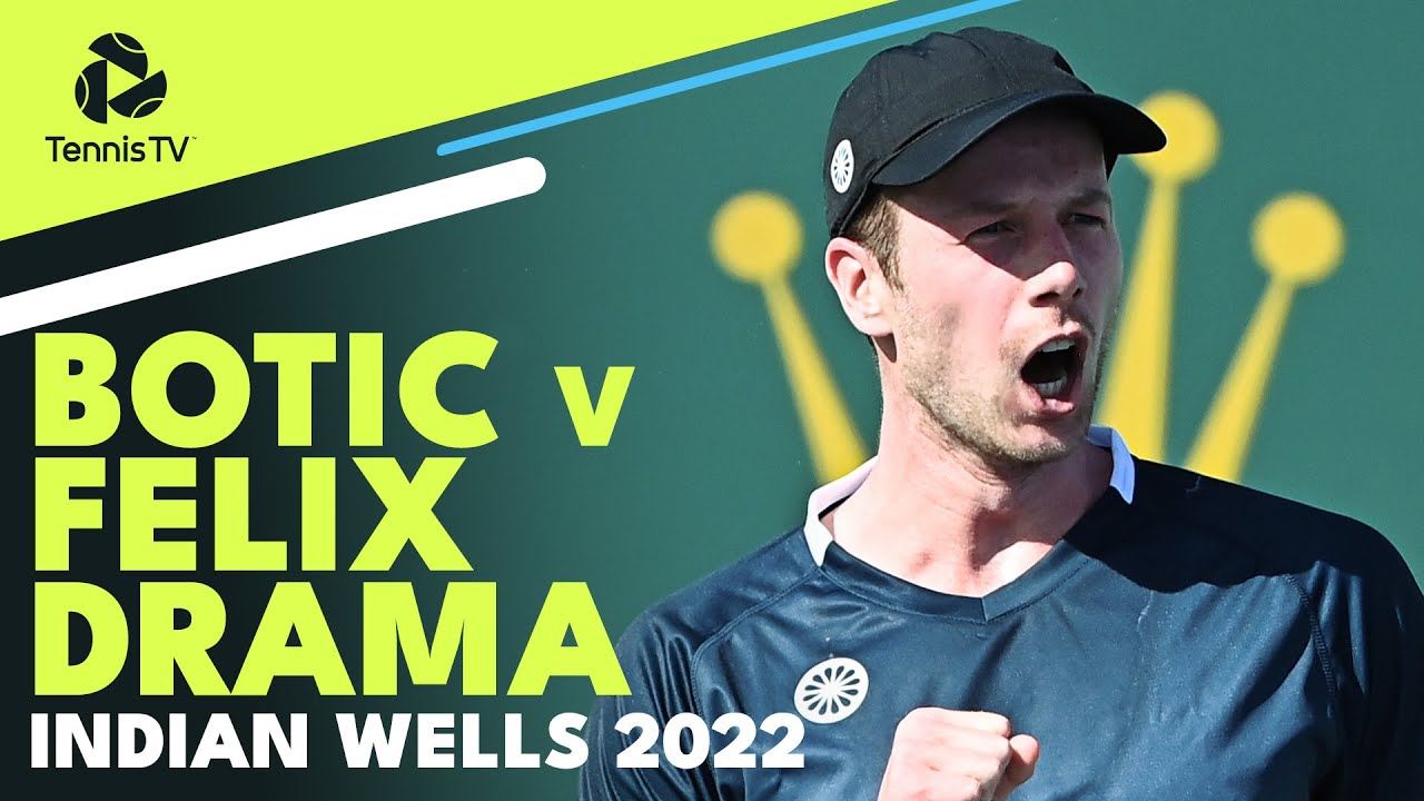 Botic van de Zandschulp vs Felix Auger-Aliassime Drama Indian Wells 2022 Highlights