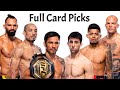 My full card predictions  breakdown for ufc 301