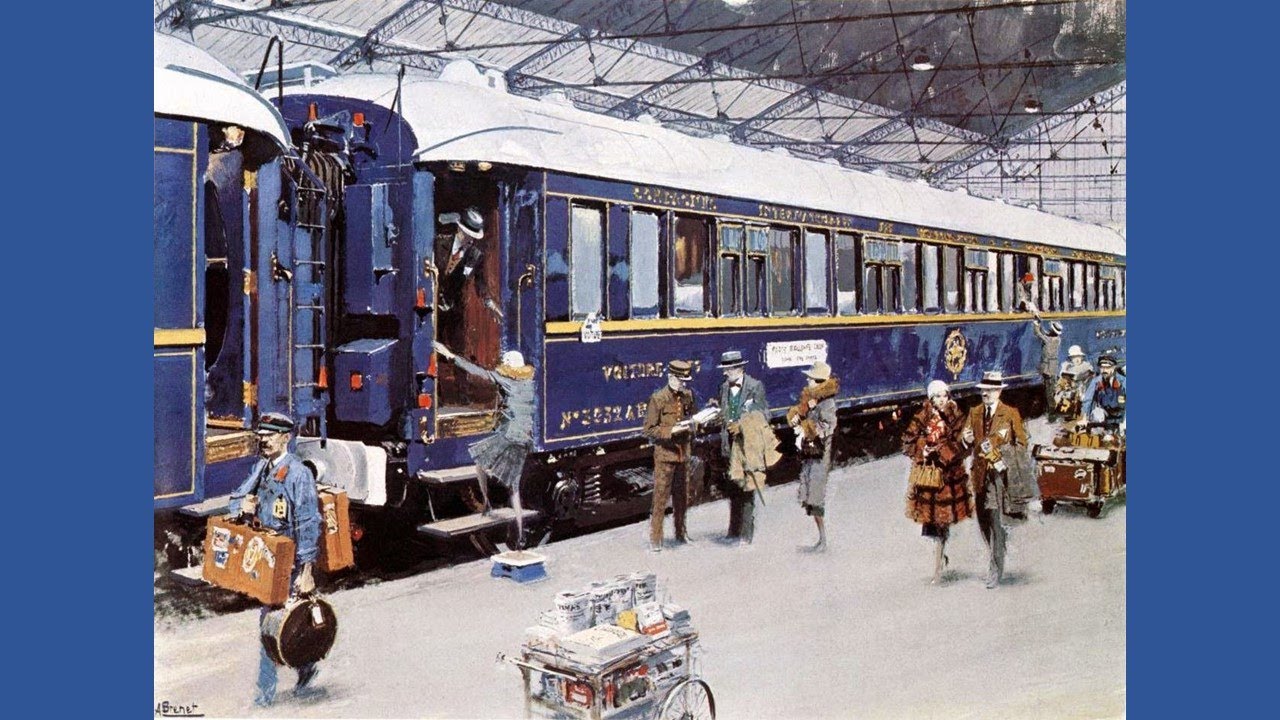 Voiture-lits CIWL Hornby O - Train Bleu - Tôle Peinte - 32 Cm - 1926 - Bon état