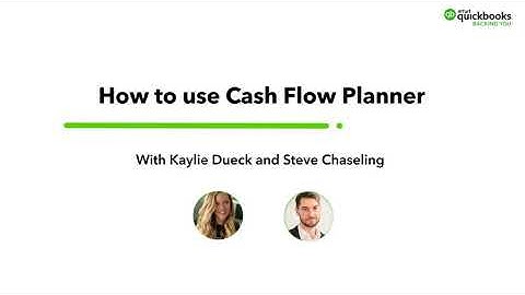 QuickBooks - How to use the Cash Flow Planner