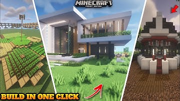 Instant House and Farm Mod for Minecraft PE 😍|| Build Your Dream Modern House in a Snap ! 🤌